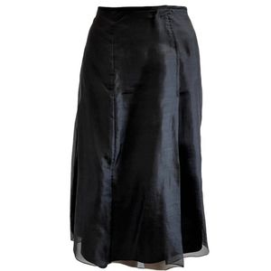 SUNNY CHOI Black Silk Organza Skirt 18